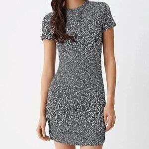 Ruched fitted mini dress